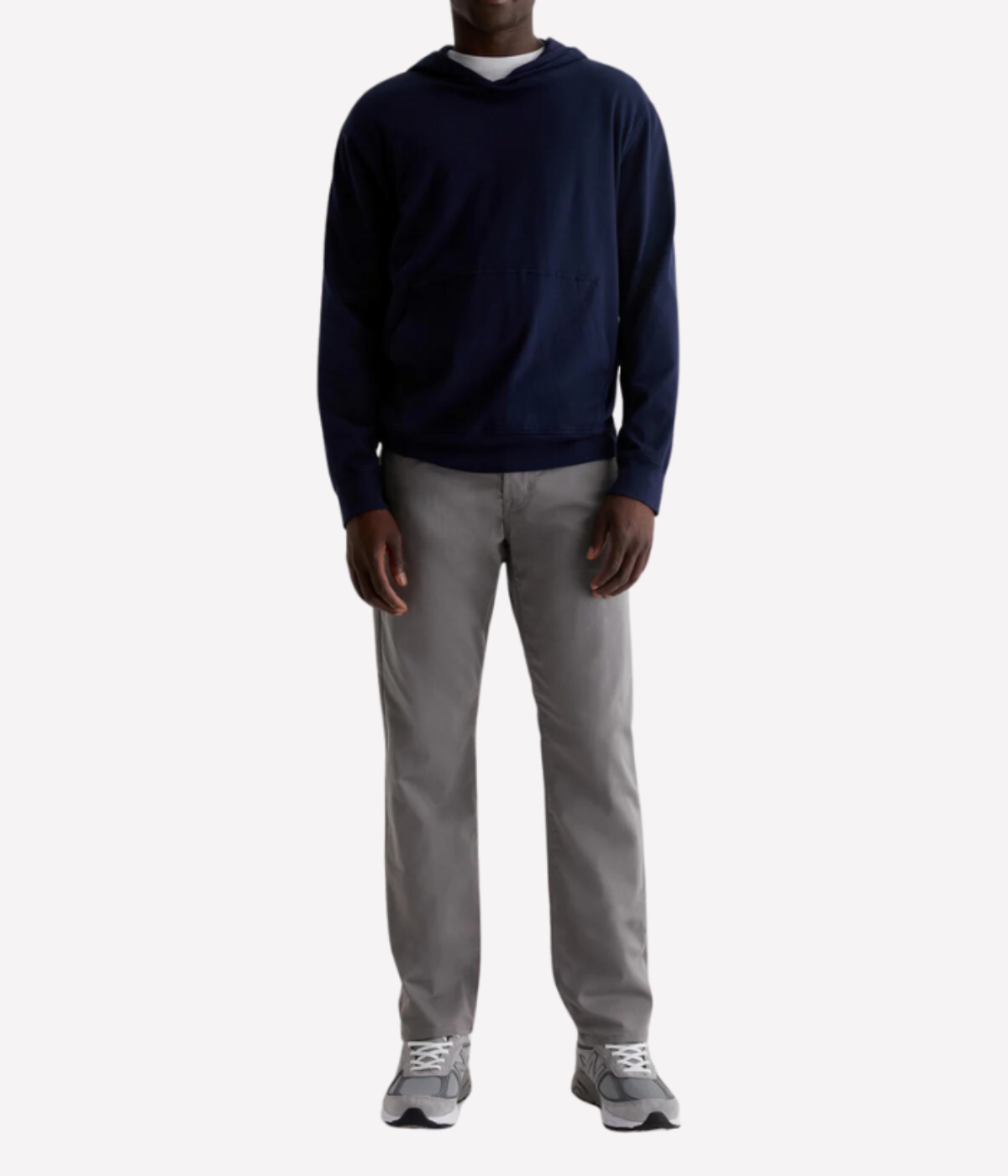 AG Everett Tuscany Stone On Model Full Length Front View Slim Straight Pant