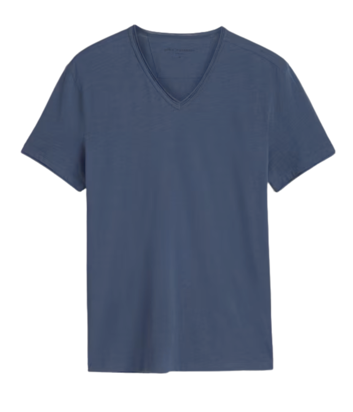 Miles Slub V Neck Tee in Titanium Blue