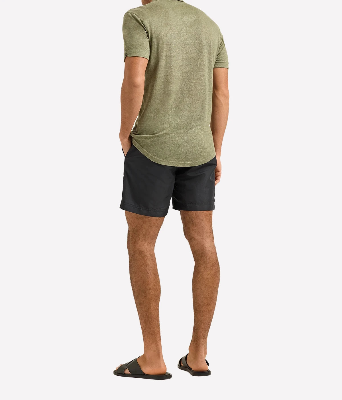 Sebastian Linen Shirt In Herbal Green