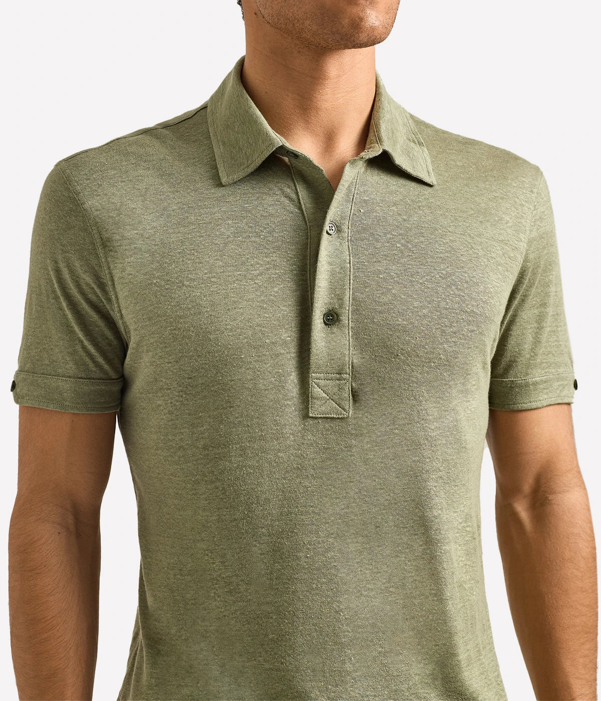 Sebastian Linen Shirt In Herbal Green