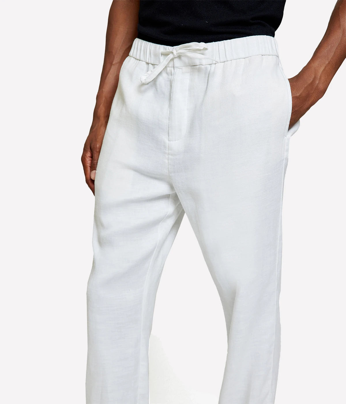 Oscar Linen Chinos in White