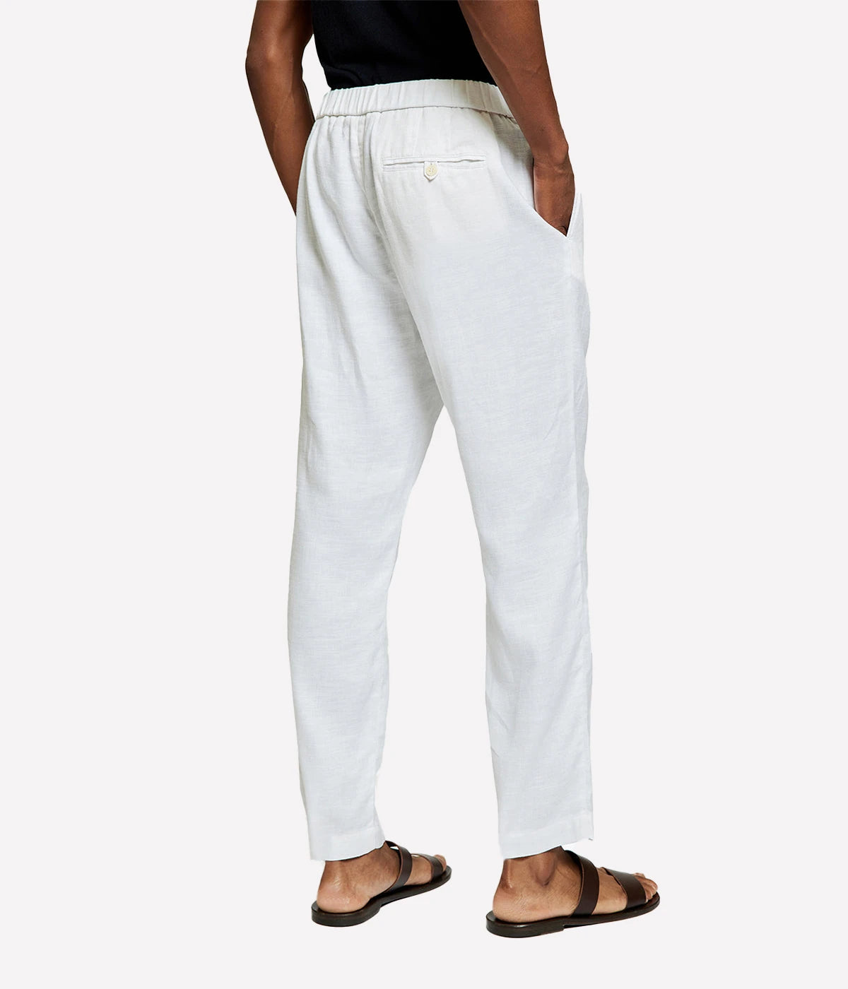 Oscar Linen Chinos in White