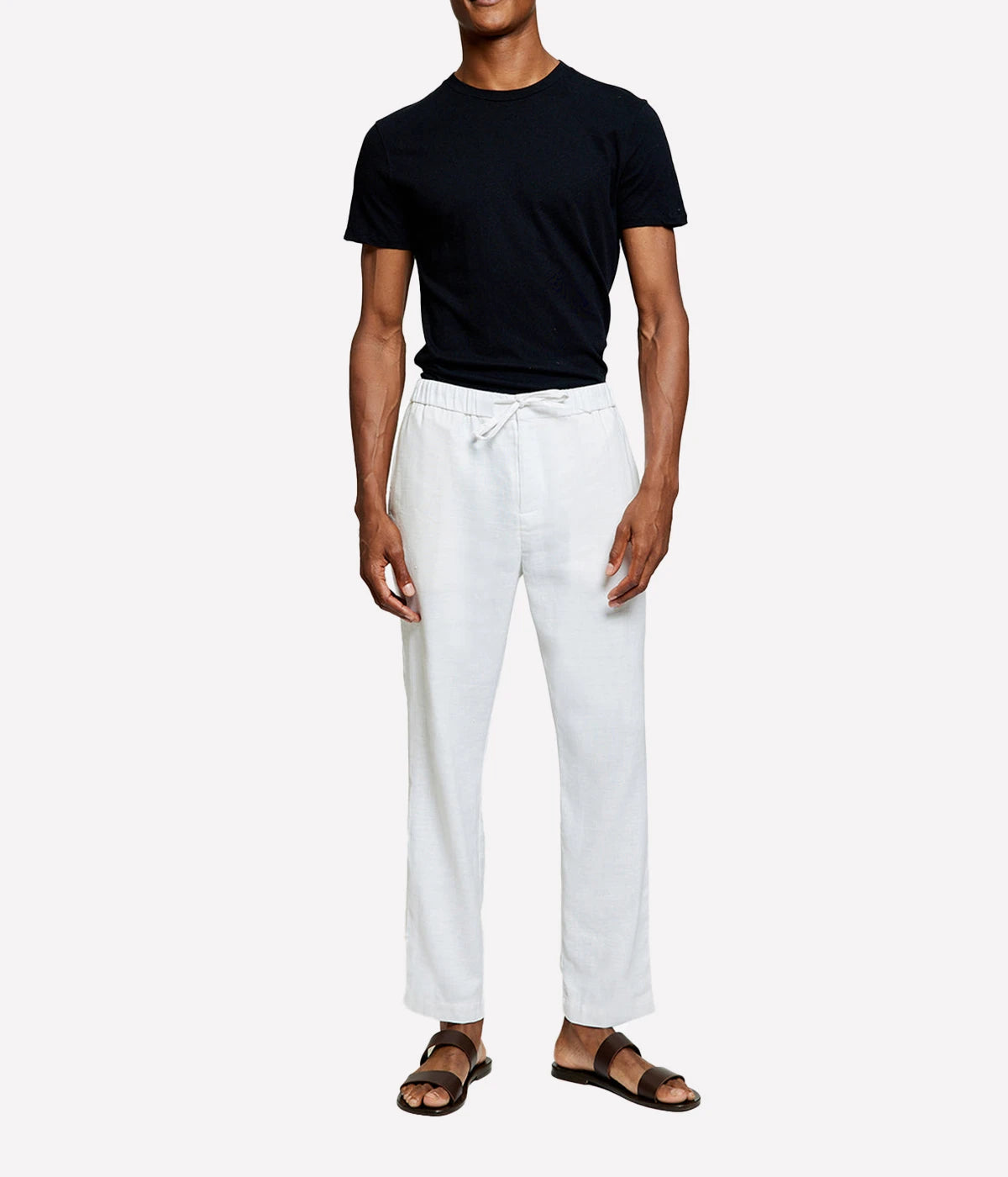 Oscar Linen Chinos in White