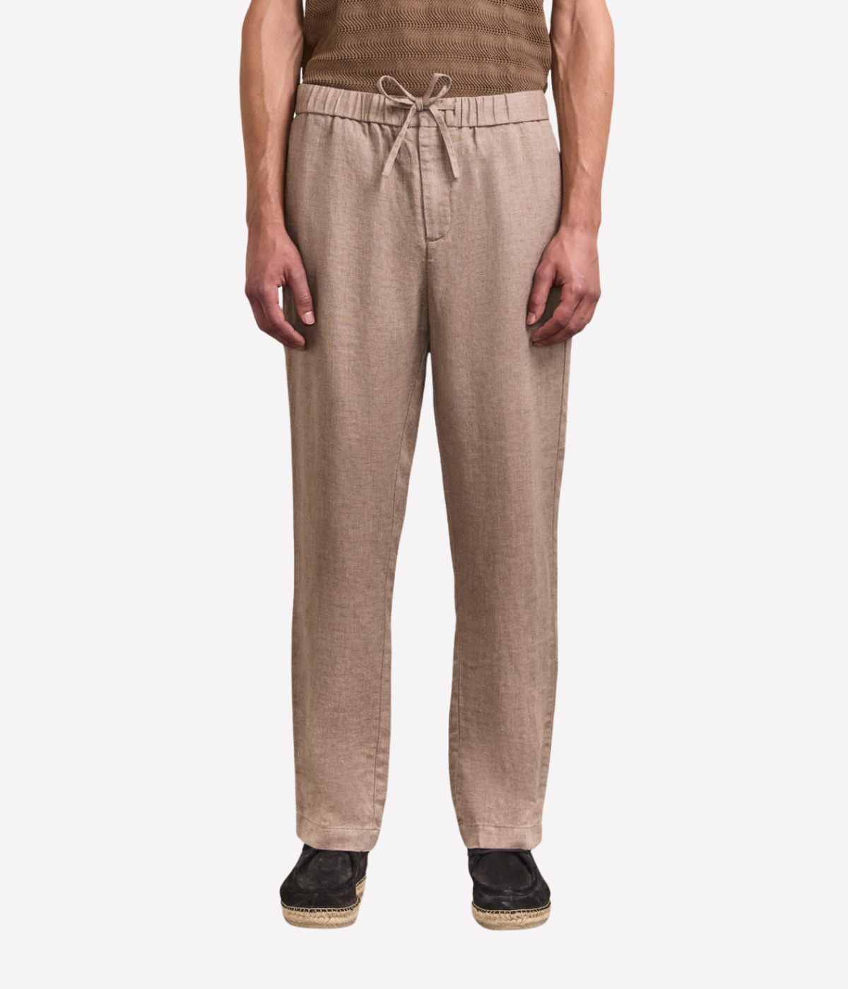 Oscar Linen Chinos in Khaki