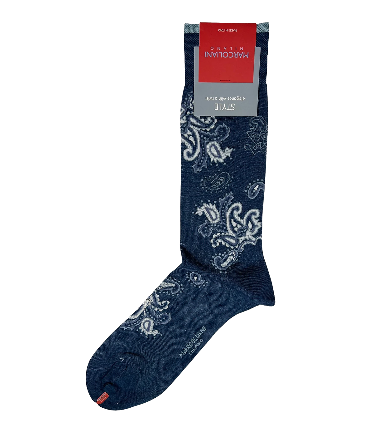 Paisley Socks in Dark Blue Denim