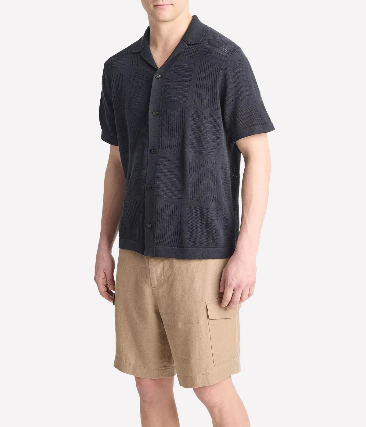 Patchwork Button Down in Coastal Blue