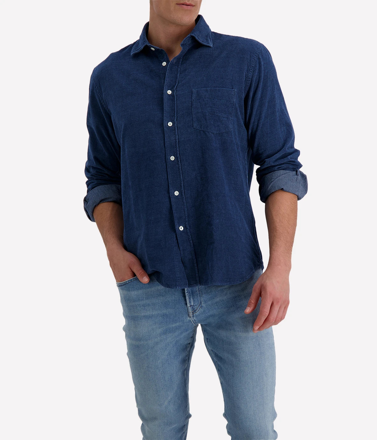 Paul 15 Woven Shirt in Light Indigo