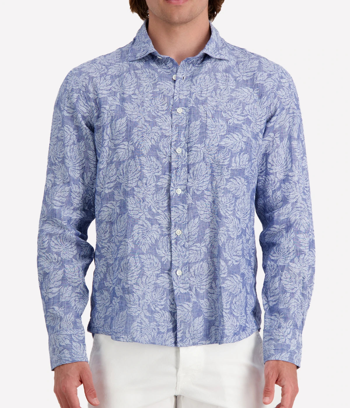 Paul Woven T-Shirt in Chambray