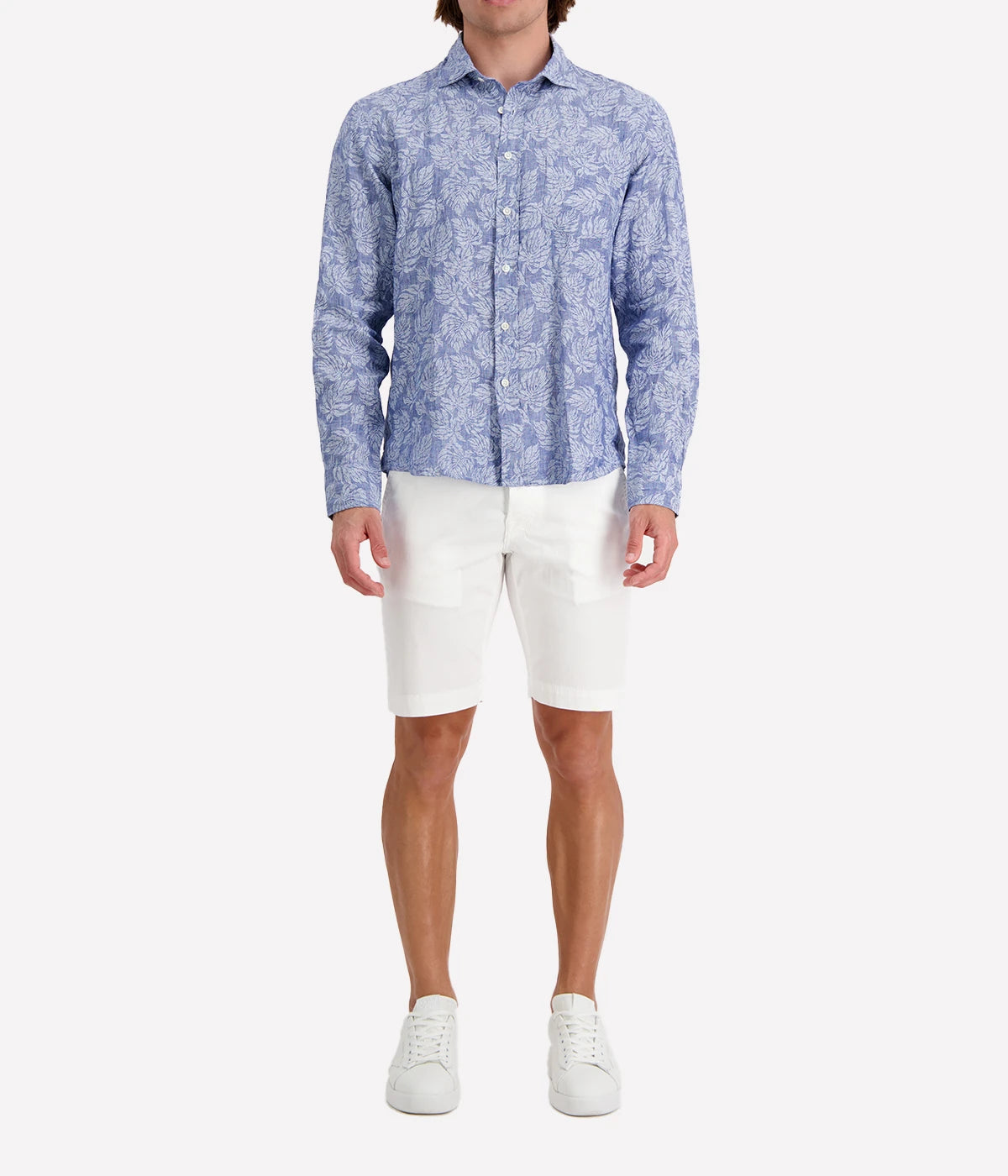 Paul Woven T-Shirt in Chambray