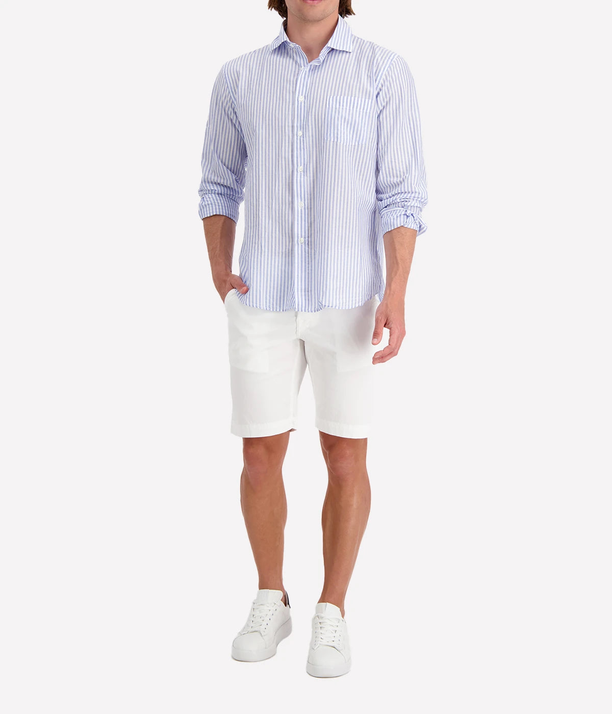 Paul Woven Shirt in Sky