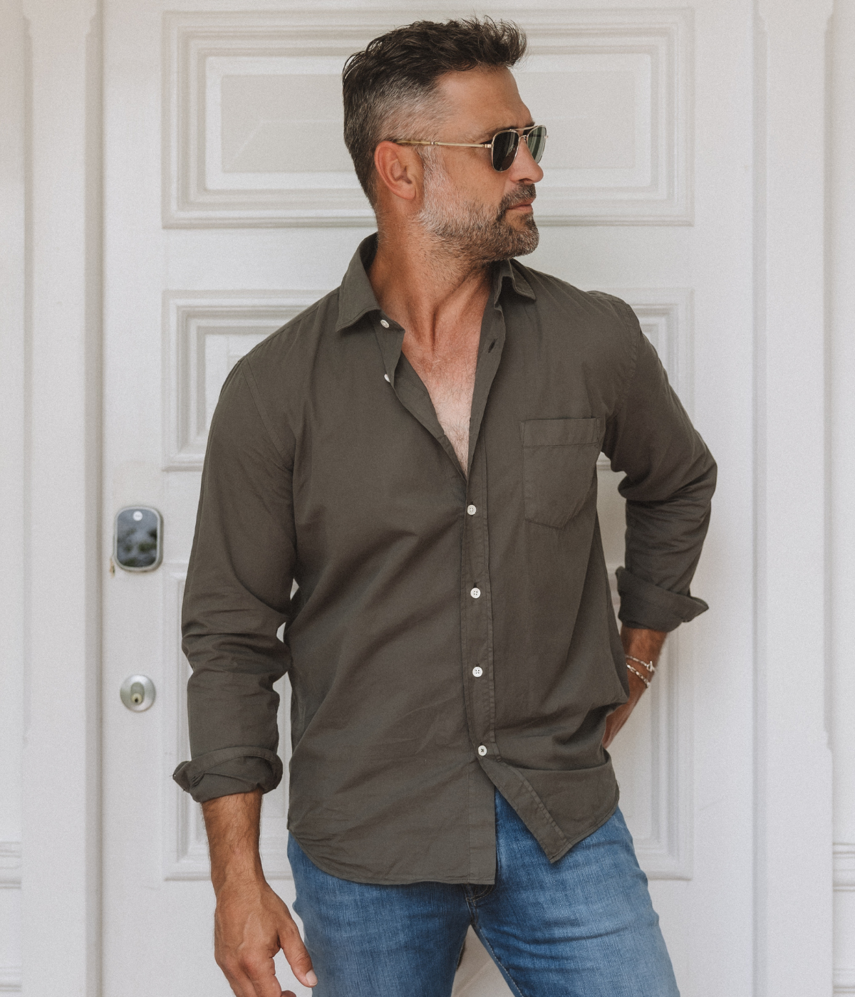 Paul Pat 01 Woven Shirt in Military