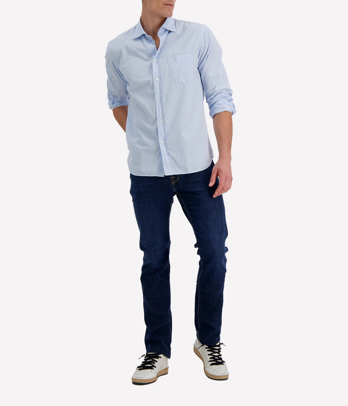Paul Pat 01 Woven Shirt in Pale Blue