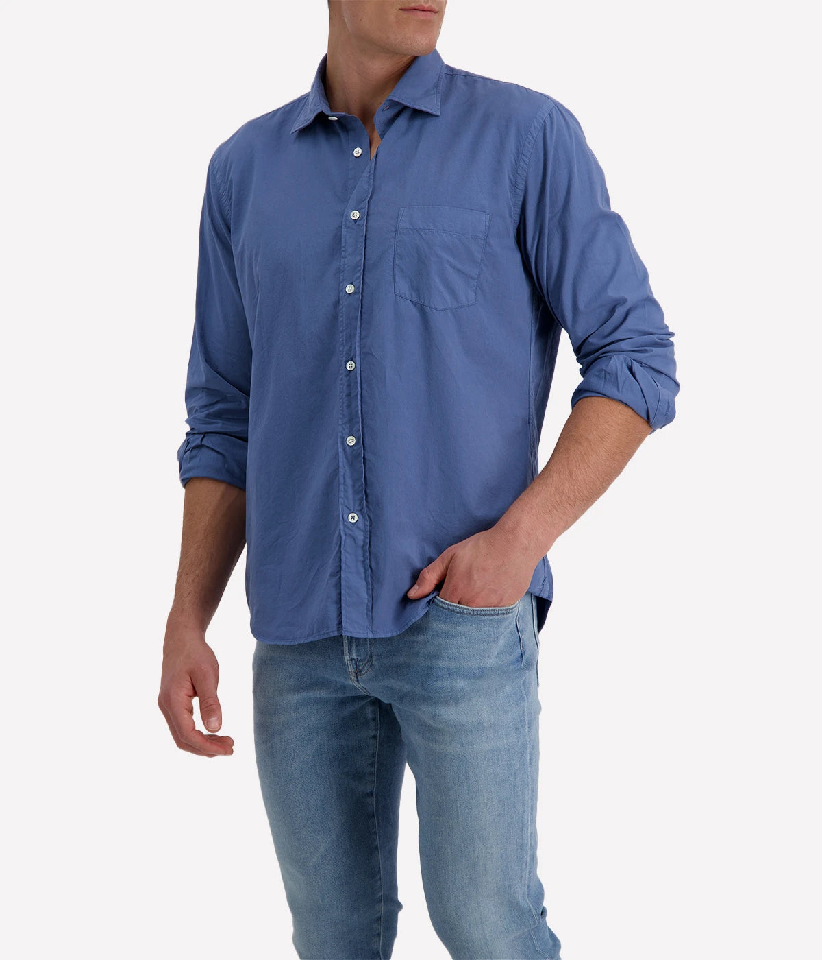 Paul Pat 01 Woven Shirt in Coronet Blue