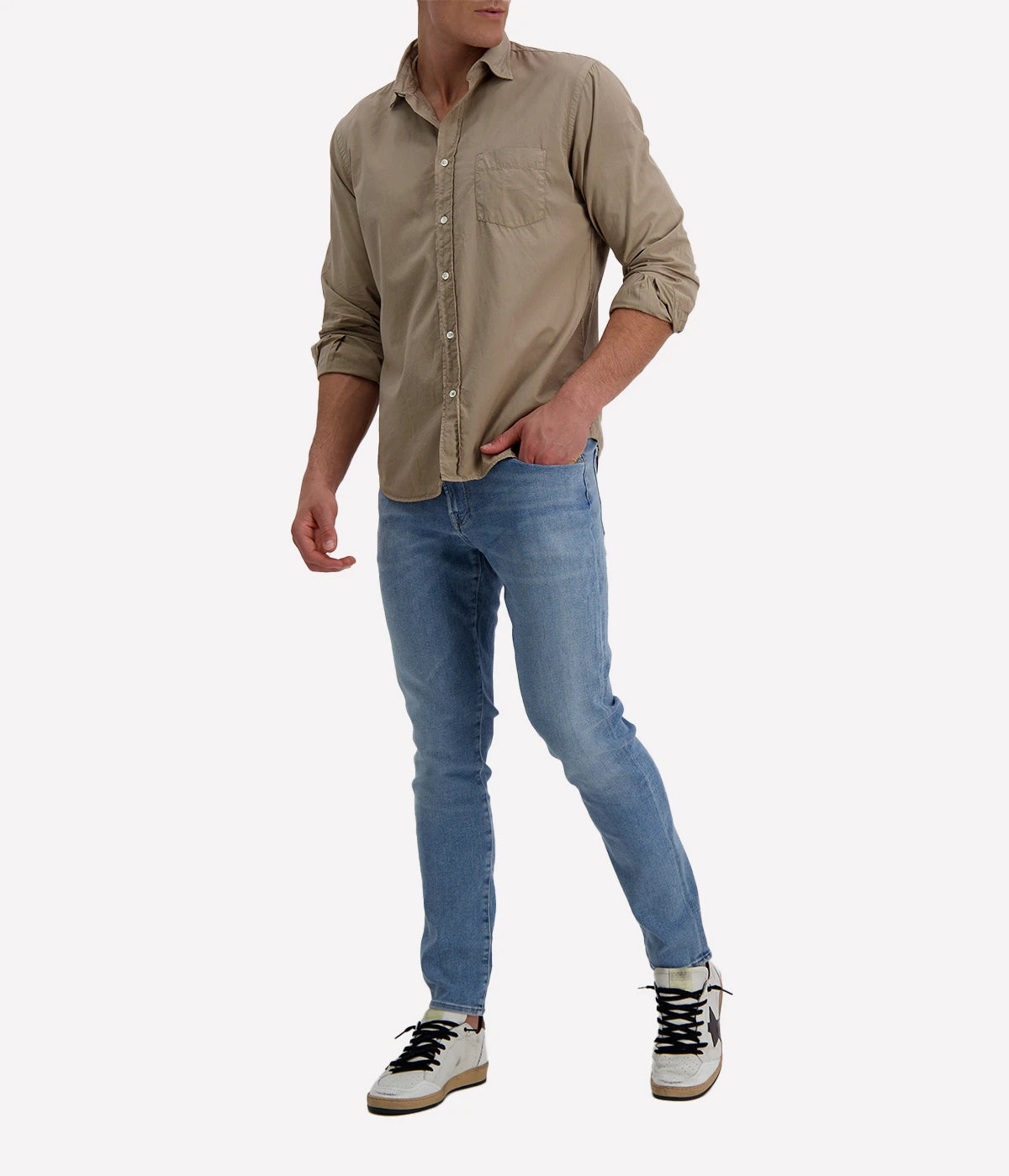 Paul Pat 01 Woven Shirt in Khaki