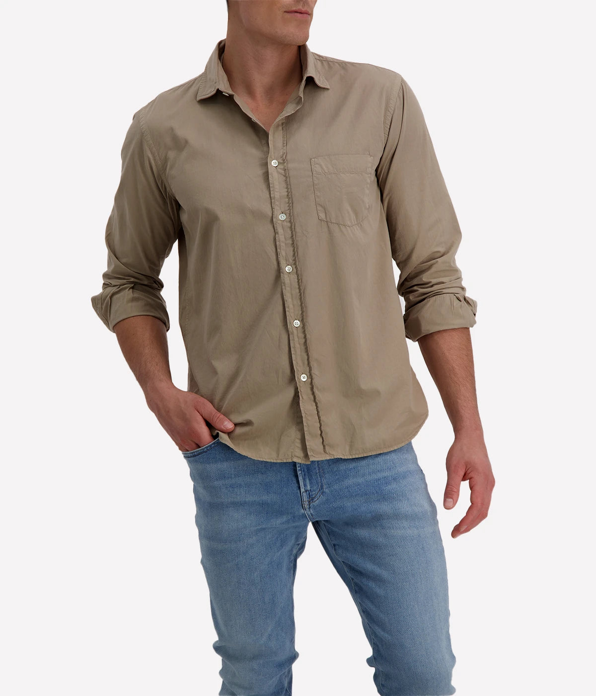 Paul Pat 01 Woven Shirt in Khaki