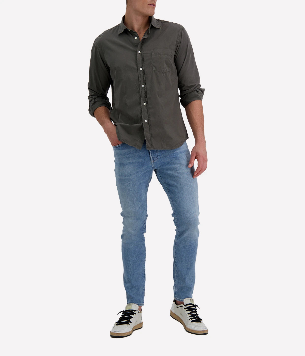 Paul Pat 01 Woven Shirt in Military