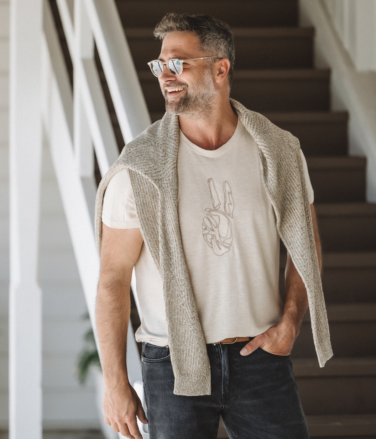 Short Sleeve Crew Tee in Twine