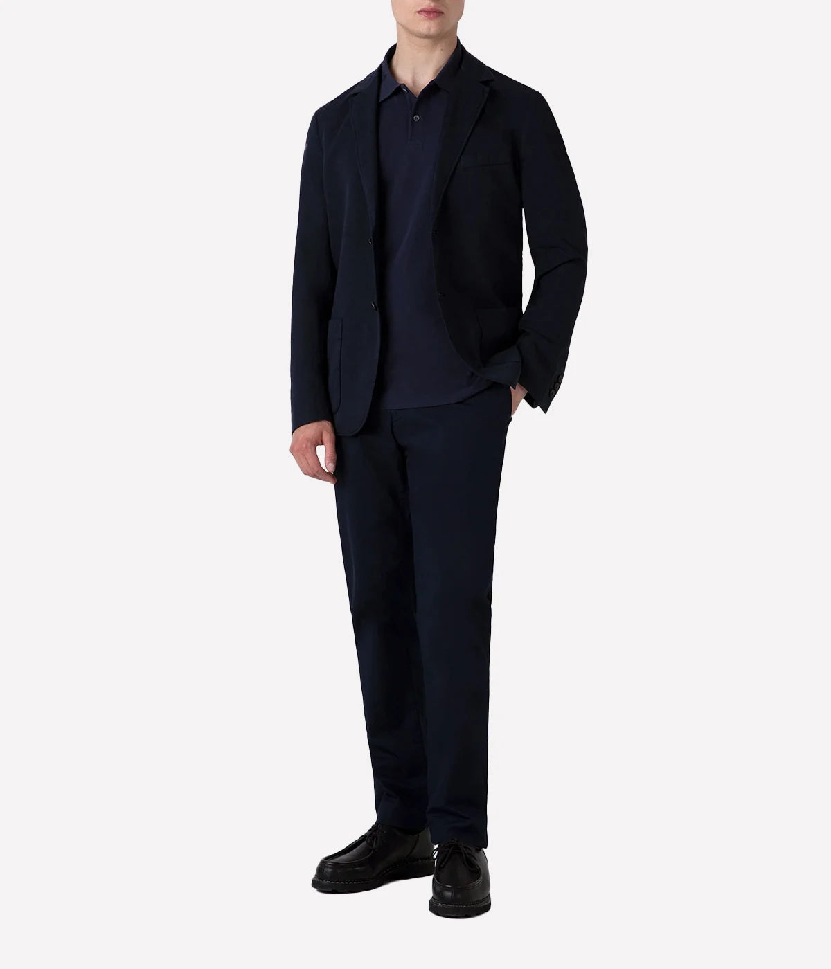 Pique Polo Shirt in Navy