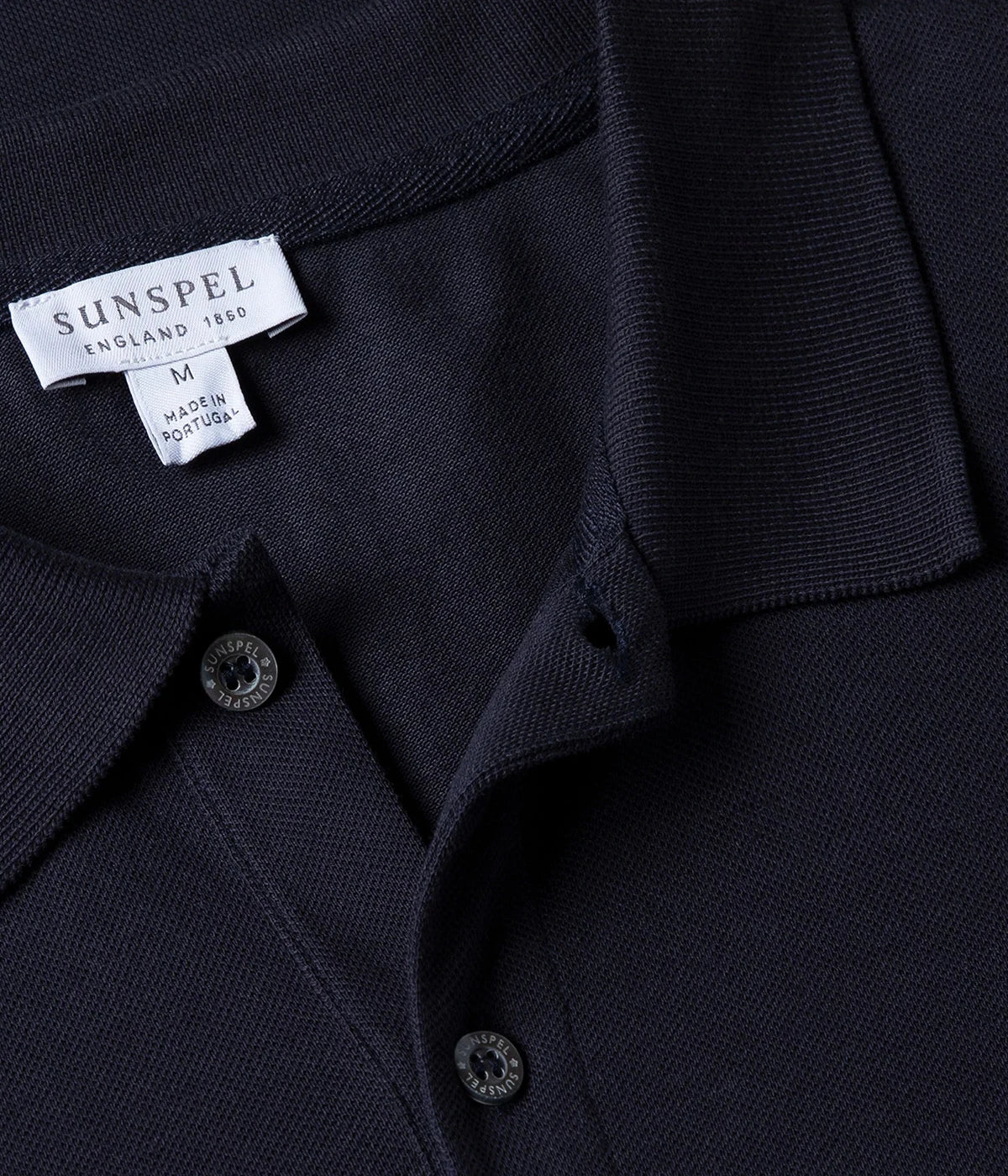 Pique Polo Shirt in Navy