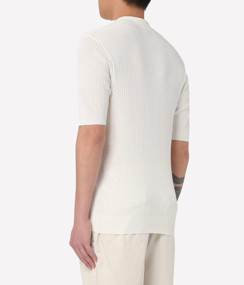 Polo Sweater in White