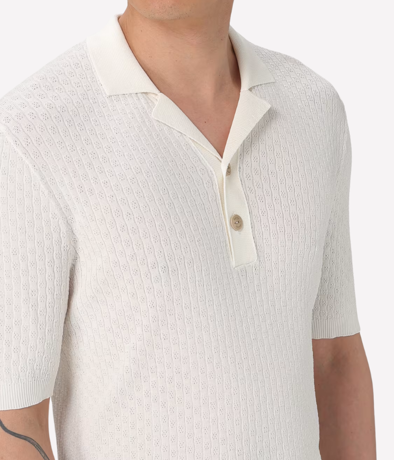 Polo Sweater in White