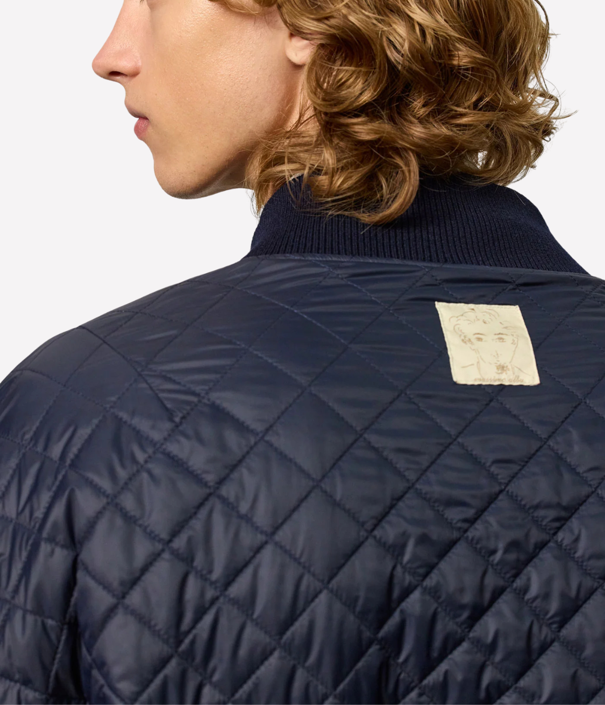 Reversible Padded Bomber in Blue