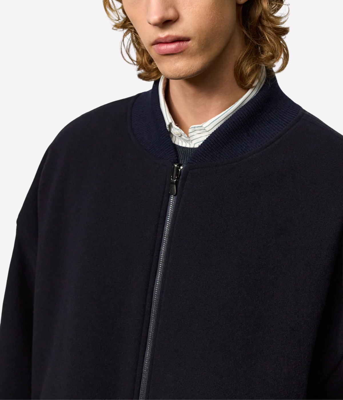 Reversible Padded Bomber in Blue