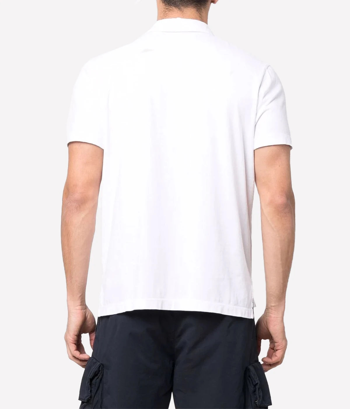 *FINAL SALE* Sueded Jersey Polo in White