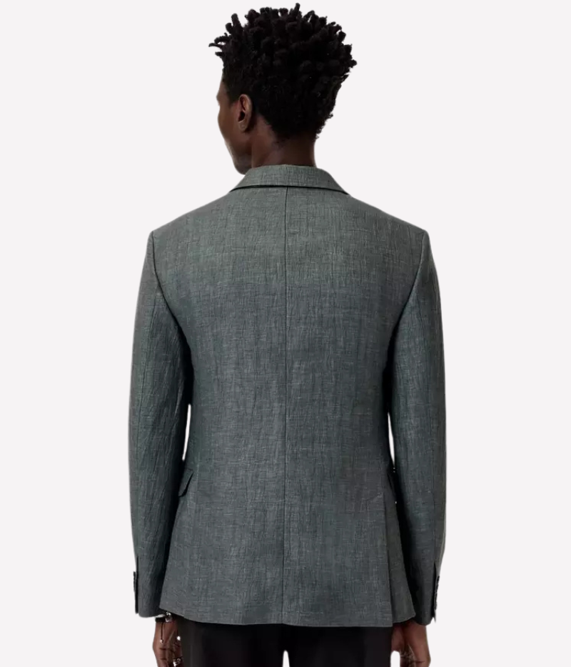 John Varvatos Rind Jacket in a slim fit with notch lapel, button closure, and crinkle-effect Italian fabric for a refined yet effortless look.