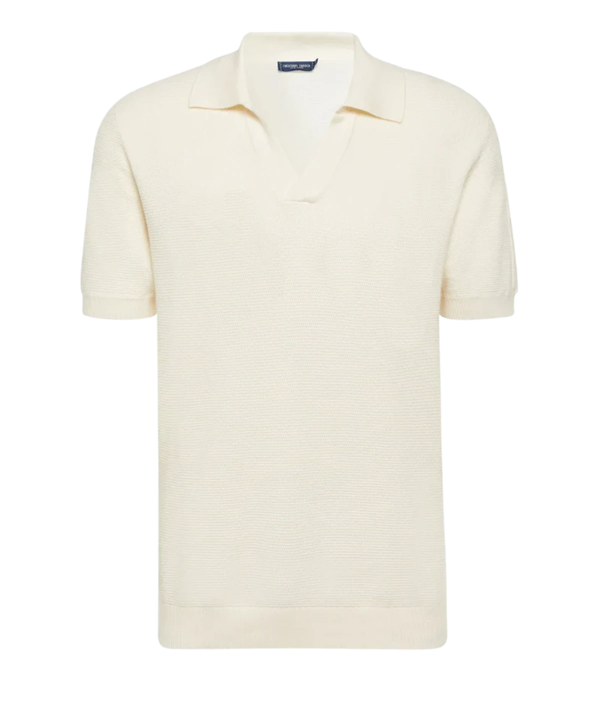 Rino Salt Pepper Short Sleeve Polo in Ivory