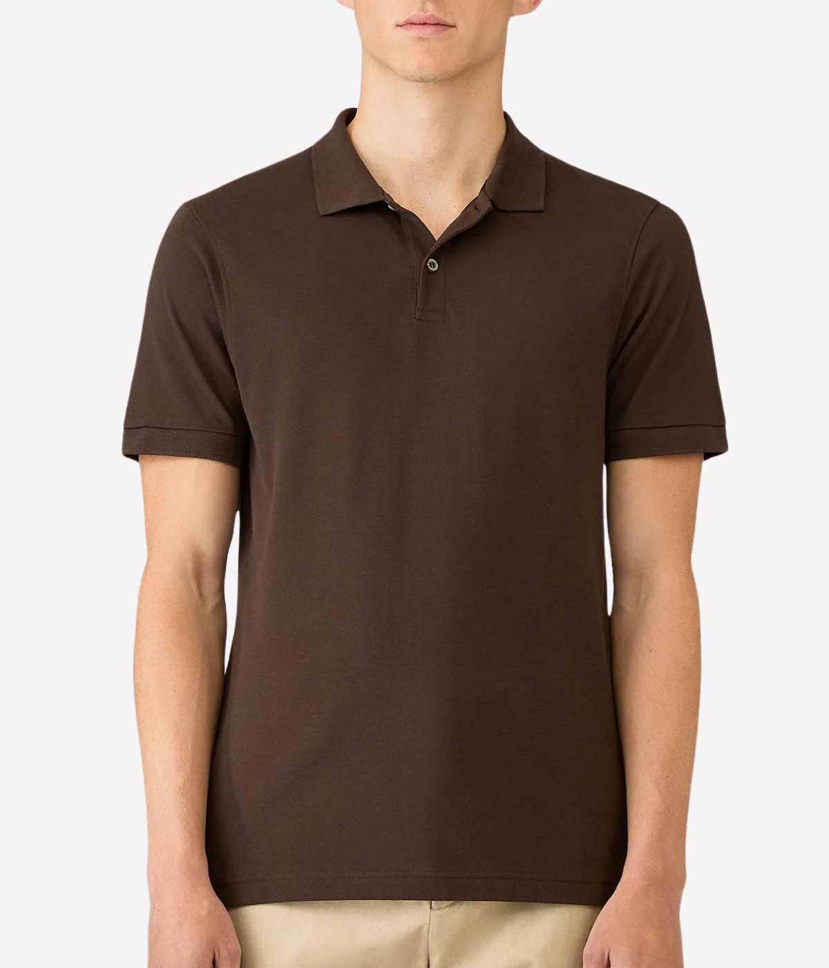 Riviera Polo Shirt in Dark Chocolate