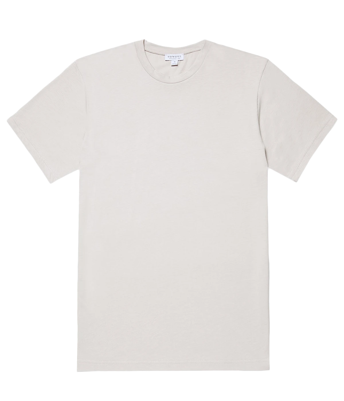 Riviera crew neck T-shirt in midweight 100% Supima cotton, originally designed for Daniel Craig in Casino Royale. Features a smooth, durable feel and slight extra weight, perfect for transitional seasons. Made in Portugal.