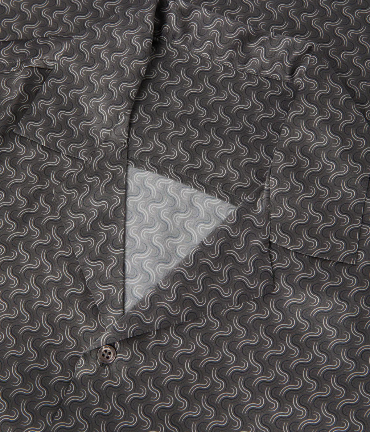 Roberto Silk Short Sleeve Shirt in Cedar Grey