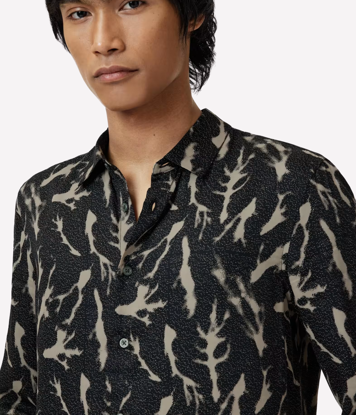 Ross Long Sleeve Shirt in Black
