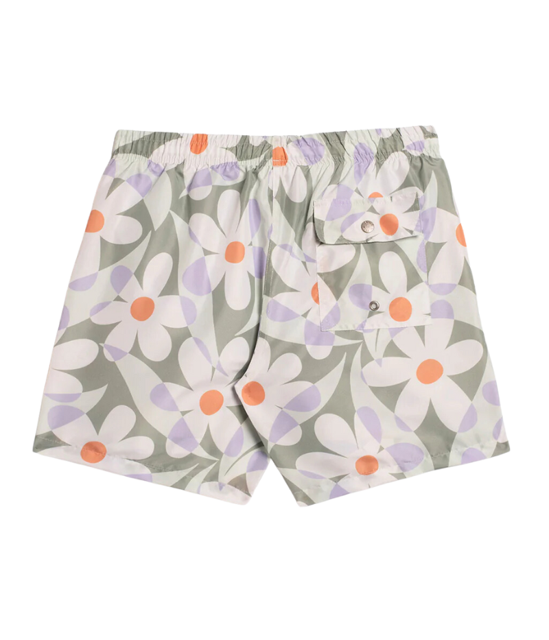 A playful statement for your swim style, the Bather Sage Daisy Trip Swim Trunk features a charming pattern of painted daisies in a calming sage hue. Designed for both fun and function, these trunks bring a laid-back vibe to any beach day or poolside hangout. Made for comfort and style, they’re perfect for making a splash, no matter where your adventures take you.