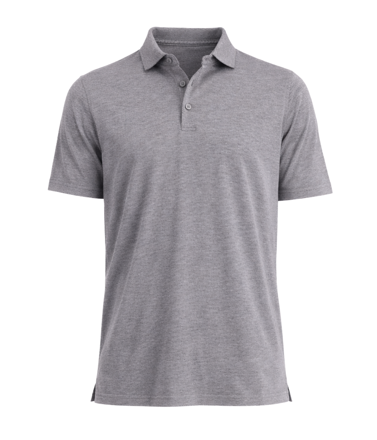 Short Sleeve Polo in Textured Grey