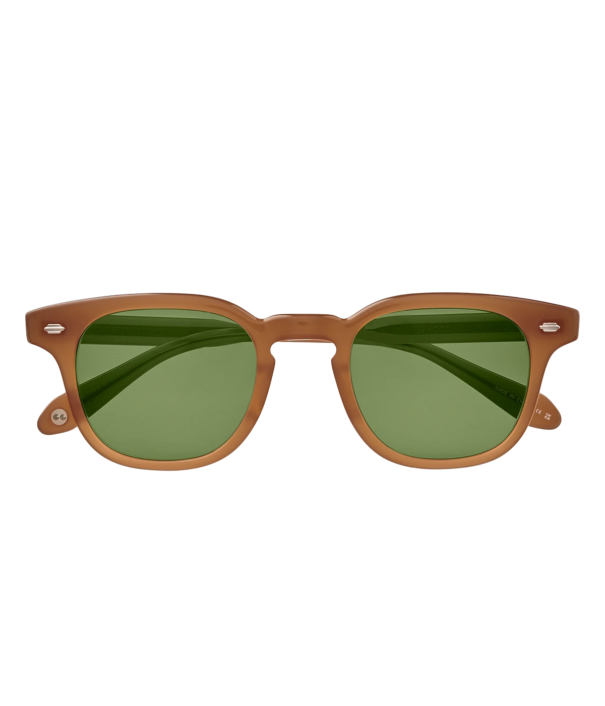Compact square frame with thicker acetate, custom Braid filigree core wire, and Skyline plaque. Hand-finished with a keyhole nose bridge and 100% UV protection. Stylish and functional, inspired by 50s eyewear.