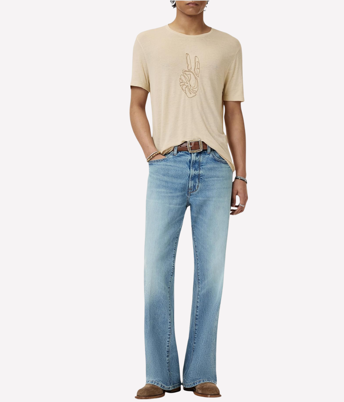 Short Sleeve Crew Tee in Twine