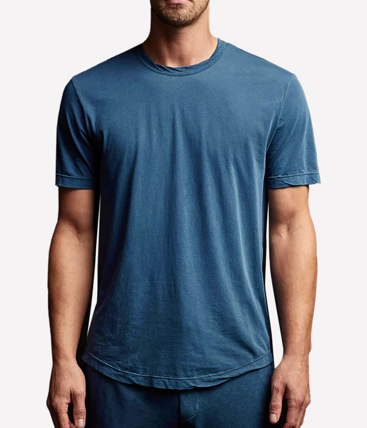 Short Sleeve Crew in Lake Pigment