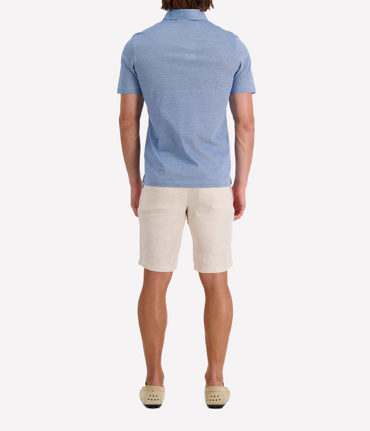 Short Sleeve Polo in Light Blue
