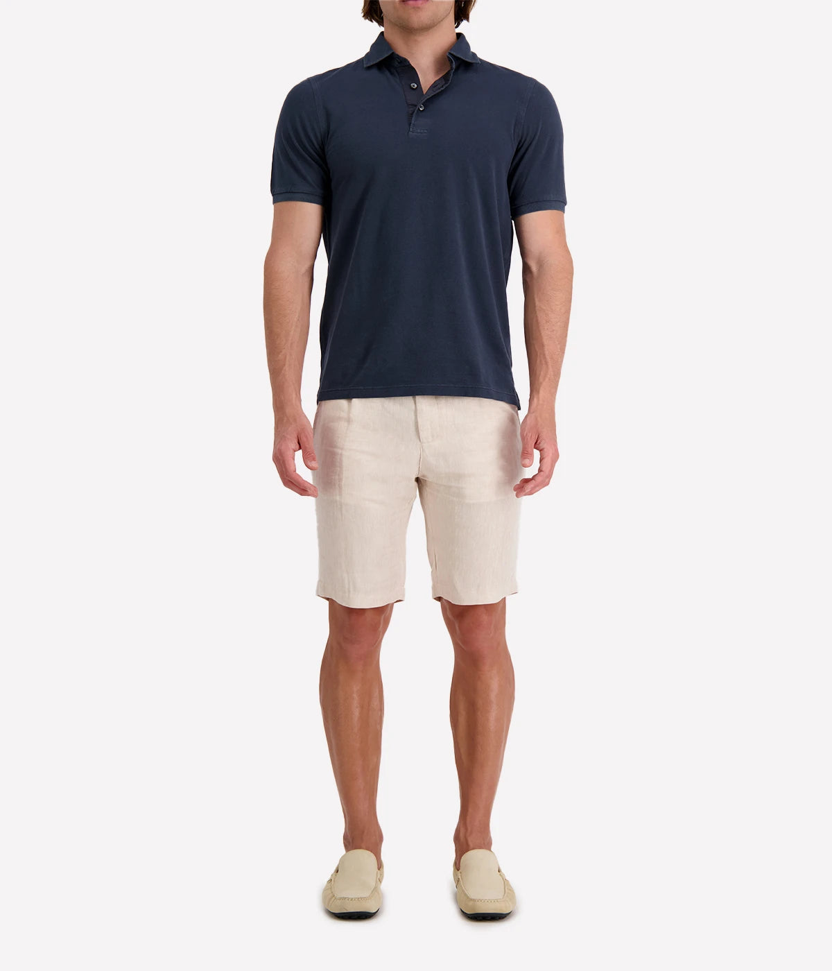 Short Sleeve Polo in Navy Blue