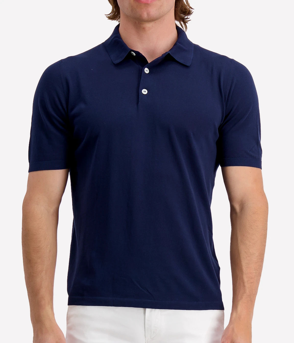 Short Sleeve Polo in New Blue