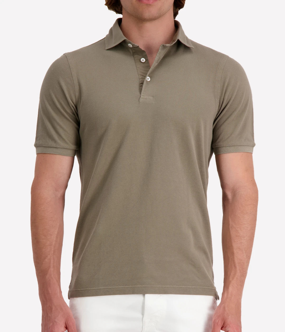 Short Sleeve Polo in Olive
