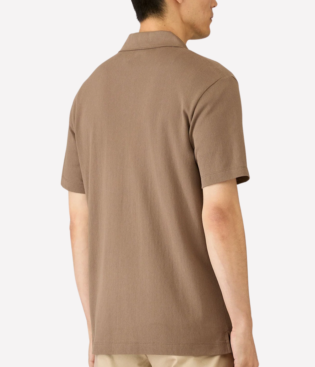 Short Sleeve Riviera Camp Collar in Dark Cedar