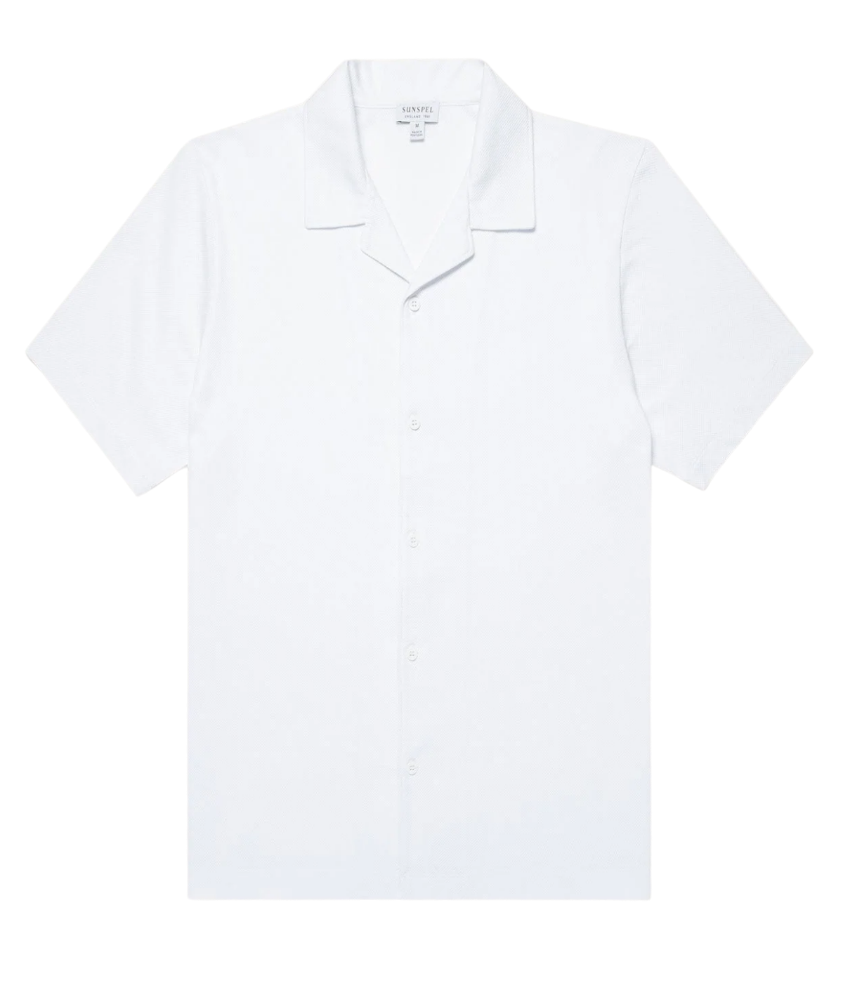 Short Sleeve Riviera Camp Collar in White