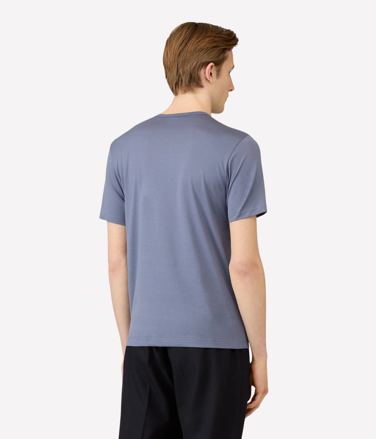 Short Sleeve Crew Neck T-Shirt in Selvedge Blue