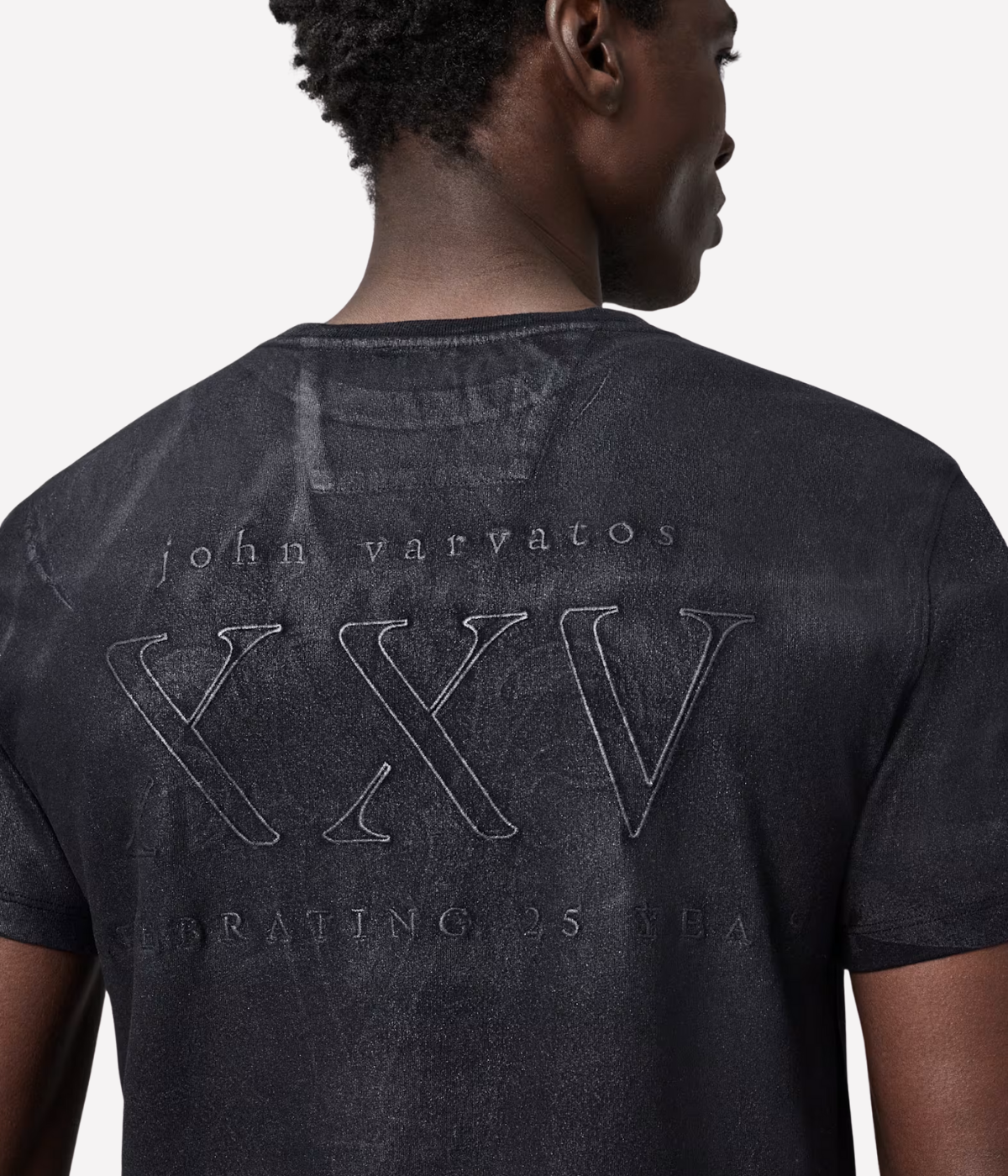 Short Sleeve Crew Tee 25th Anniversary in Black