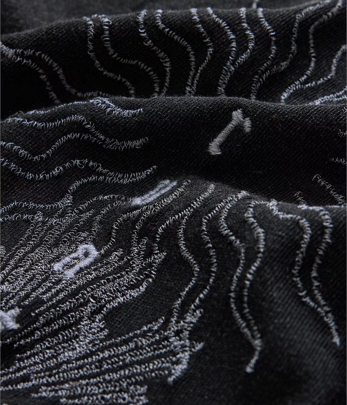 Short Sleeve Crew Tee Rose Rays in Black