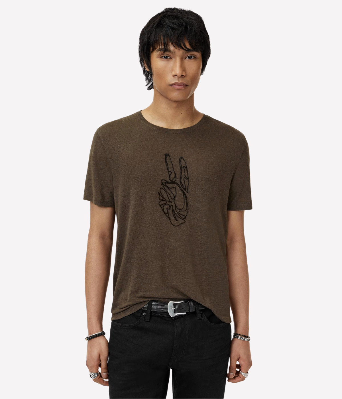 Short Sleeve Crew Tee in Teakwood