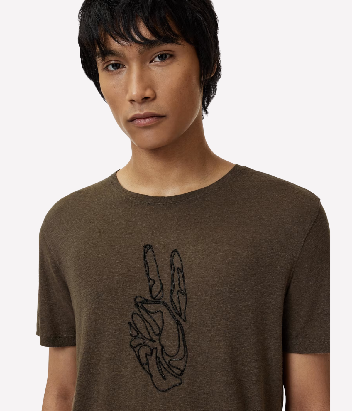 Short Sleeve Crew Tee in Teakwood